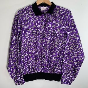 LAUREN LEE vintage blouse animal print